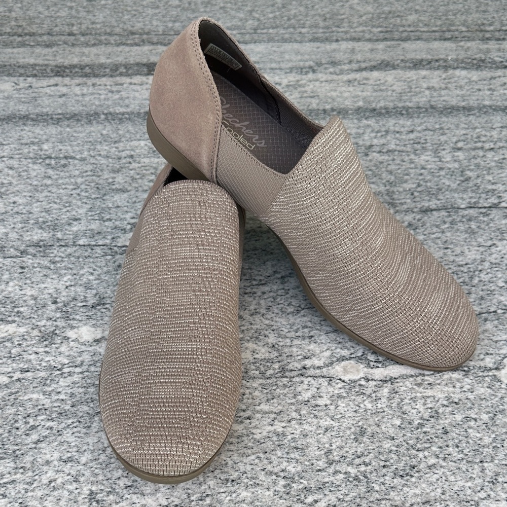 Skechers Air Cooled Memory Foam Fabric & Suede Slip On Shoes 11